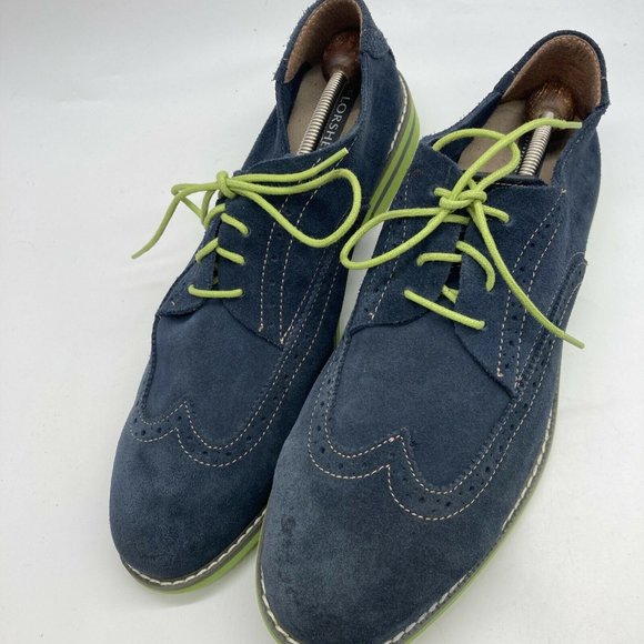 Florsheim Mens Suede Leather Oxford Shoes Blue Size 12M - Picture 6 of 10